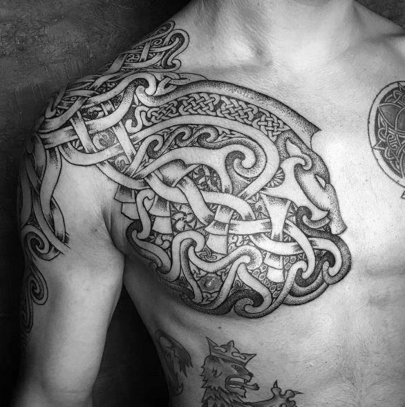 tatuaje lobo celta 38