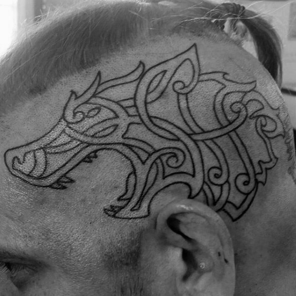 tatuaje lobo celta 60