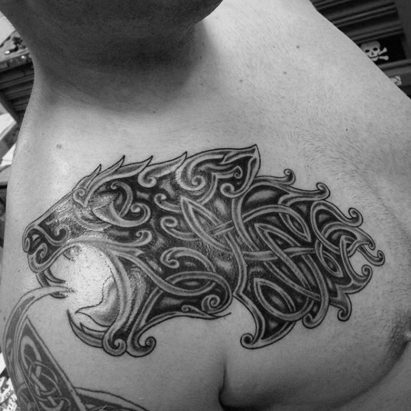 tatuaje lobo celta 68