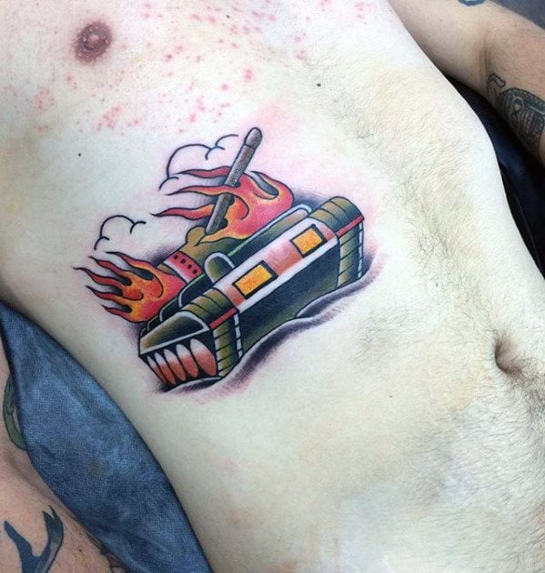 tatuaje tanque militar 38