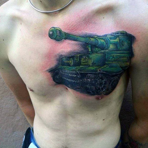tatuaje tanque militar 58