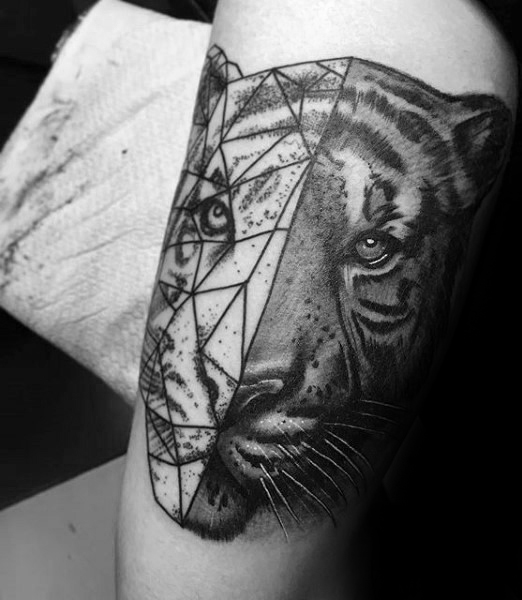 tatuaje tigre geometrico 10
