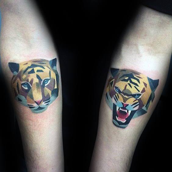 tatuaje tigre geometrico 30