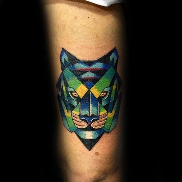tatuaje tigre geometrico 36