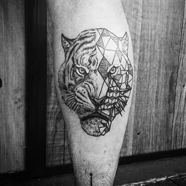 tatuaje tigre geometrico 44