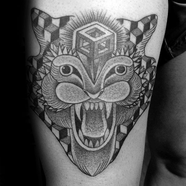 tatuaje tigre geometrico 46