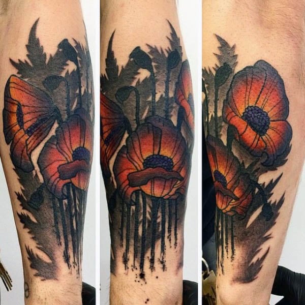 tatuaje amapola 29