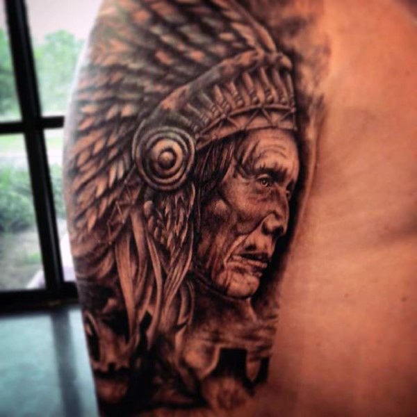 tatuaje indio americano 181