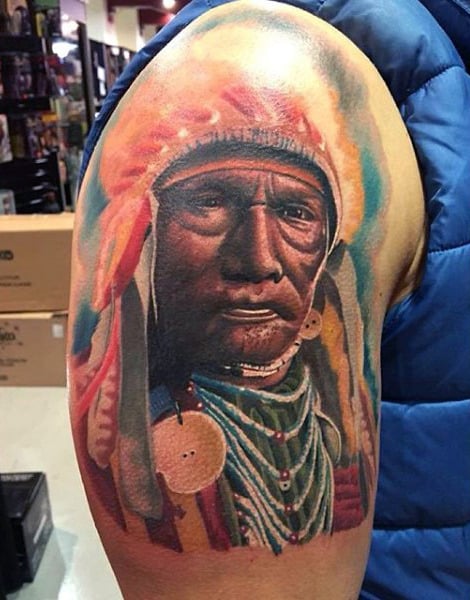 tatuaje indio americano 225