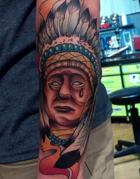 tatuaje indio americano 269