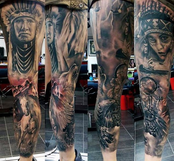 tatuaje indio americano 309