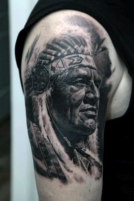 tatuaje indio americano 45