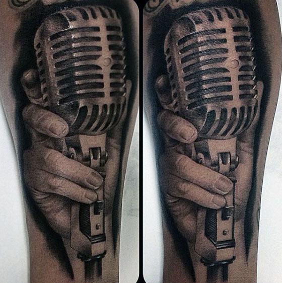 tatuaje microfono 117