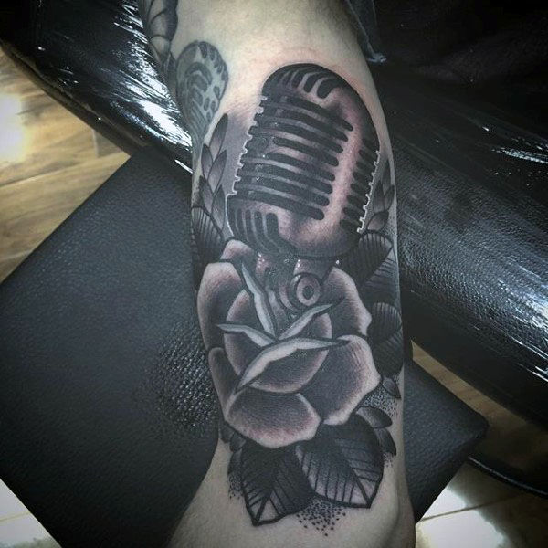 tatuaje microfono 125