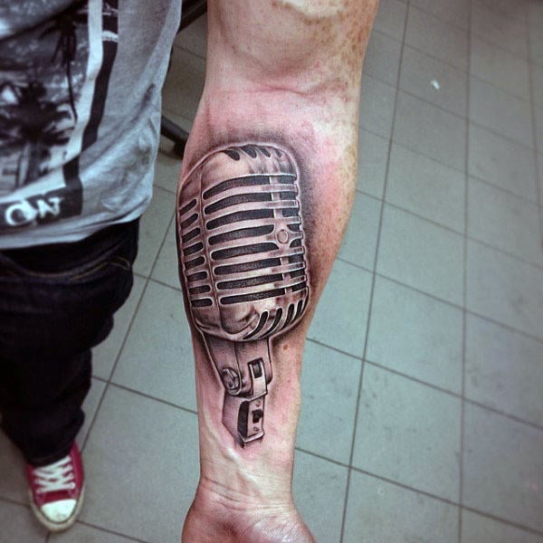 tatuaje microfono 133