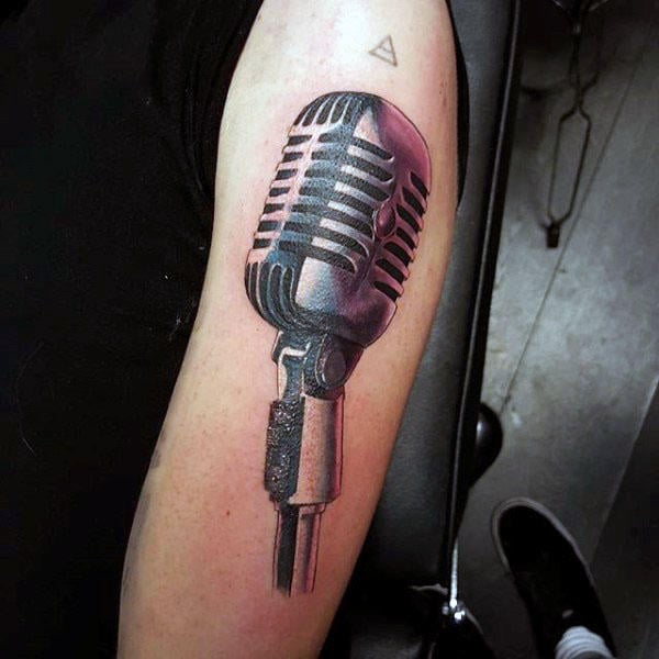 tatuaje microfono 153