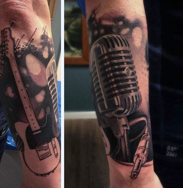tatuaje microfono 157