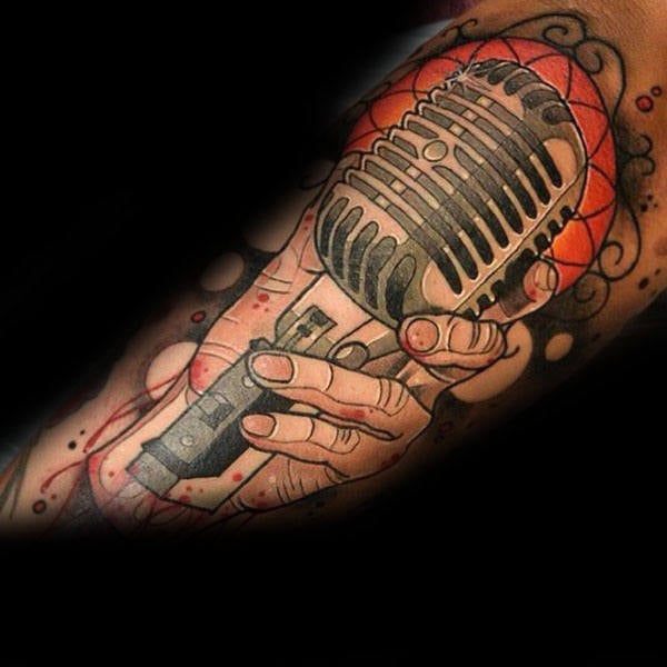 tatuaje microfono 161