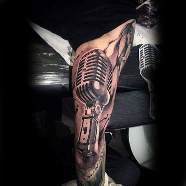 tatuaje microfono 165