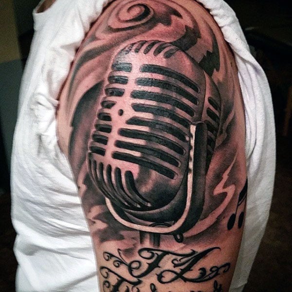 tatuaje microfono 17