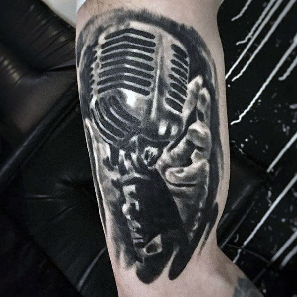 tatuaje microfono 181