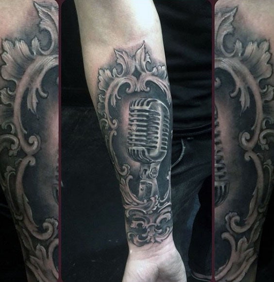 tatuaje microfono 205