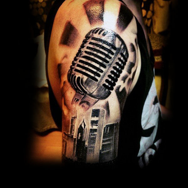 tatuaje microfono 237