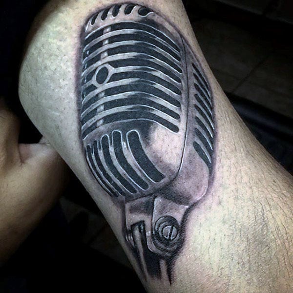 tatuaje microfono 257