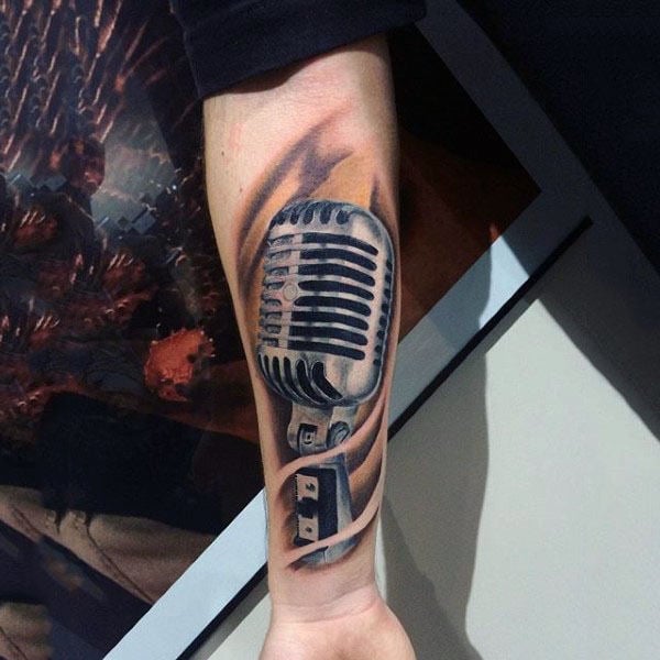 tatuaje microfono 289