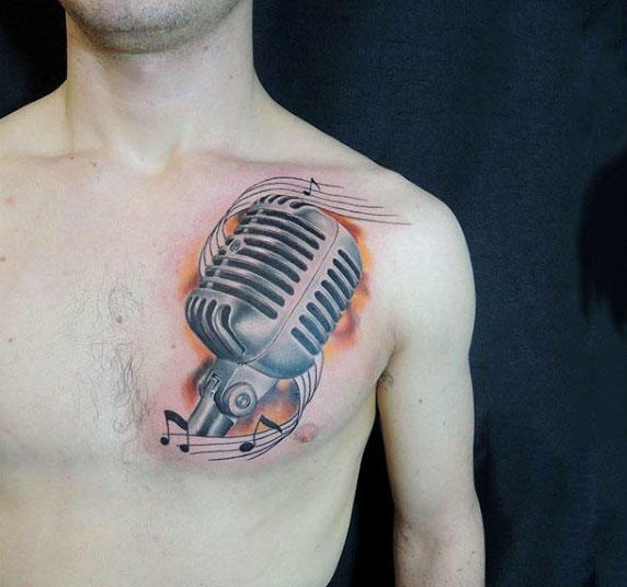 tatuaje microfono 305
