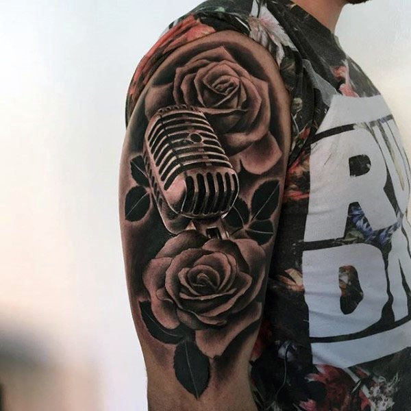 tatuaje microfono 45