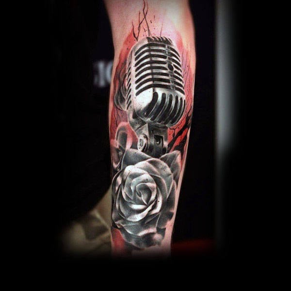 tatuaje microfono 49