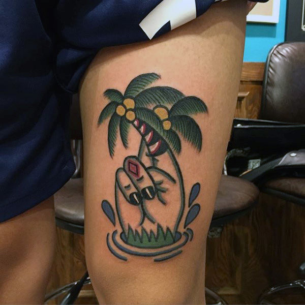 tatuaje palmera 141