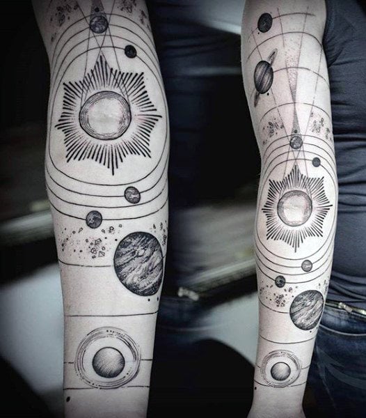 tatuaje sistema solar 13