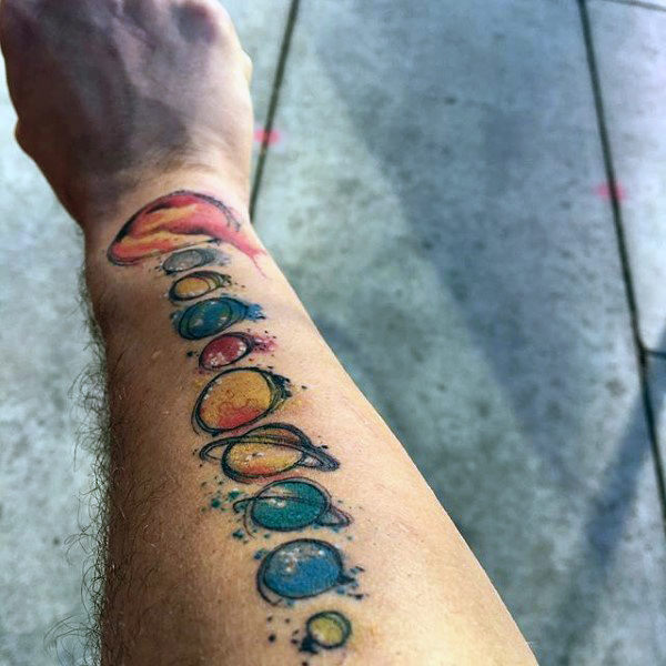37 Tatuajes de PLANETAS, galaxias y del sistema solar