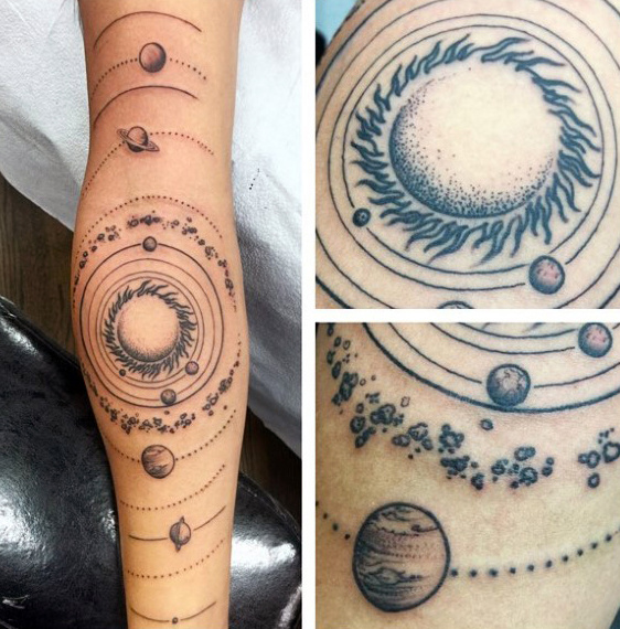 tatuaje sistema solar 69