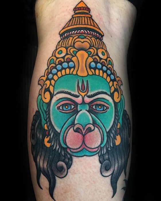 70 Tatuajes del Dios mono Hanuman (con el significado)