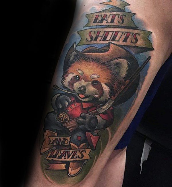 tatuaje panda rojo 104