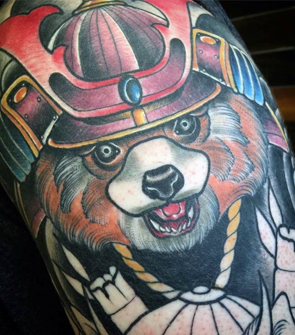 tatuaje panda rojo 112
