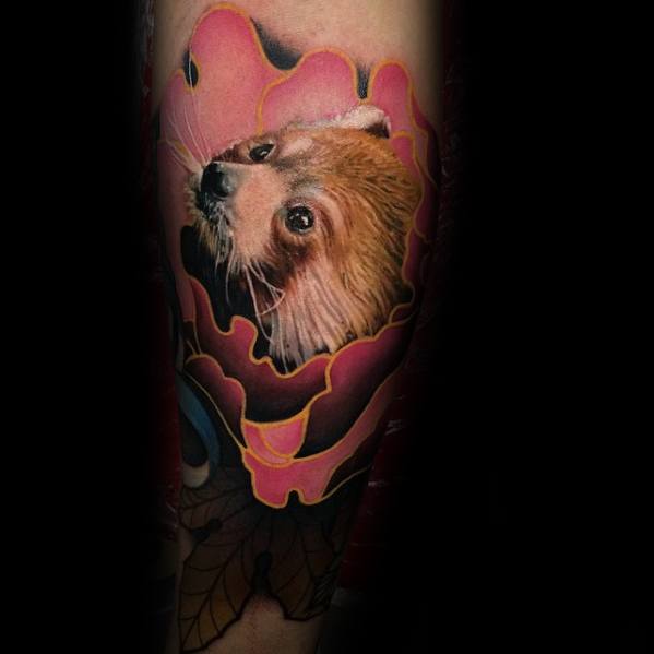 tatuaje panda rojo 56