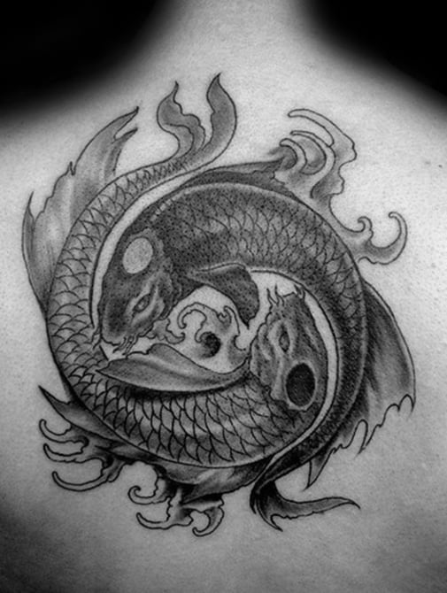 tatuaje peces koi yin yang 36