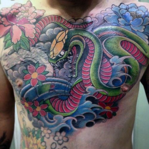 tatuaje serpiente japonesa 114