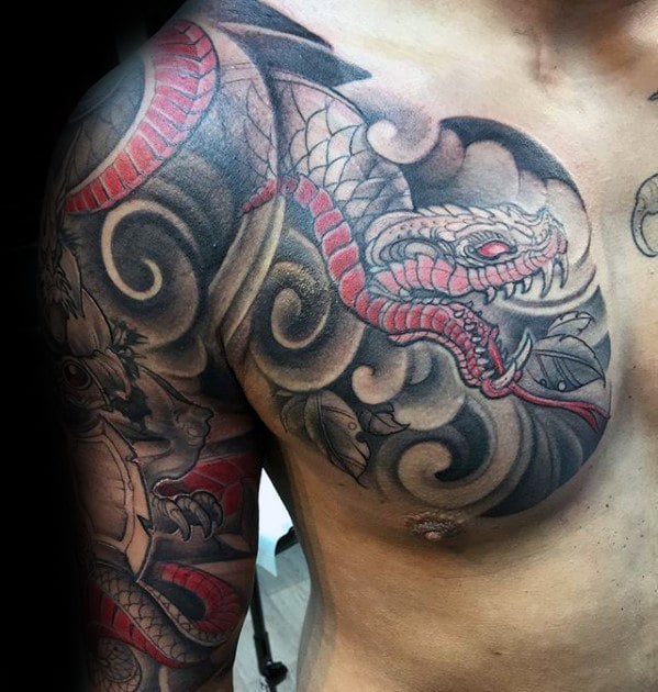 tatuaje serpiente japonesa 128