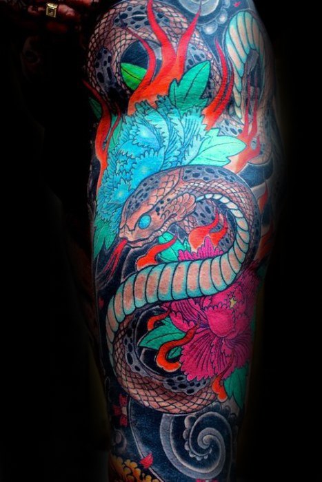 tatuaje serpiente japonesa 34
