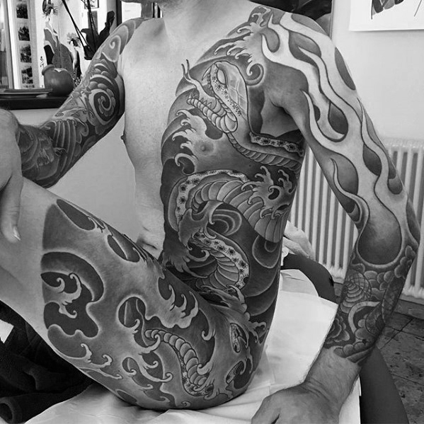 tatuaje serpiente japonesa 36