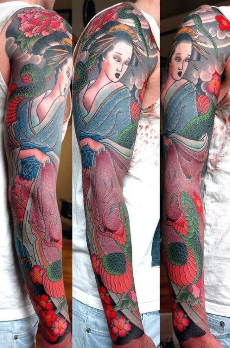 tatuaje serpiente japonesa 44