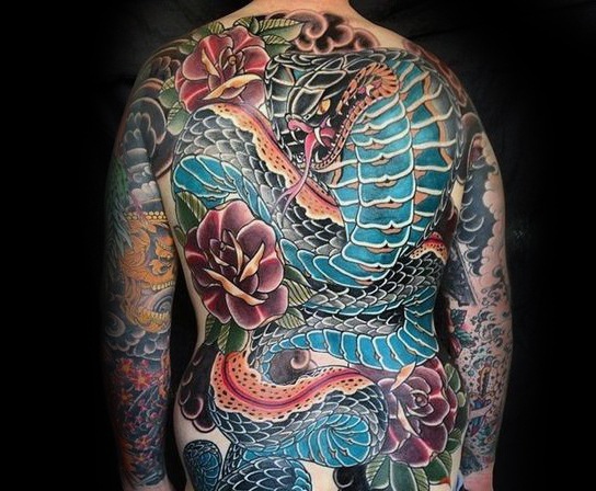 tatuaje serpiente japonesa 46
