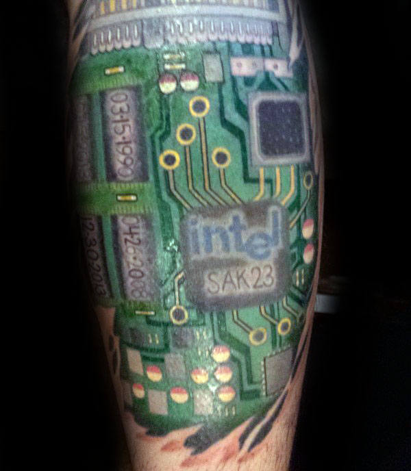 tatuaje circuito electronico 101