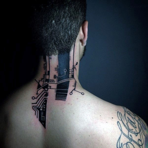 tatuaje circuito electronico 125