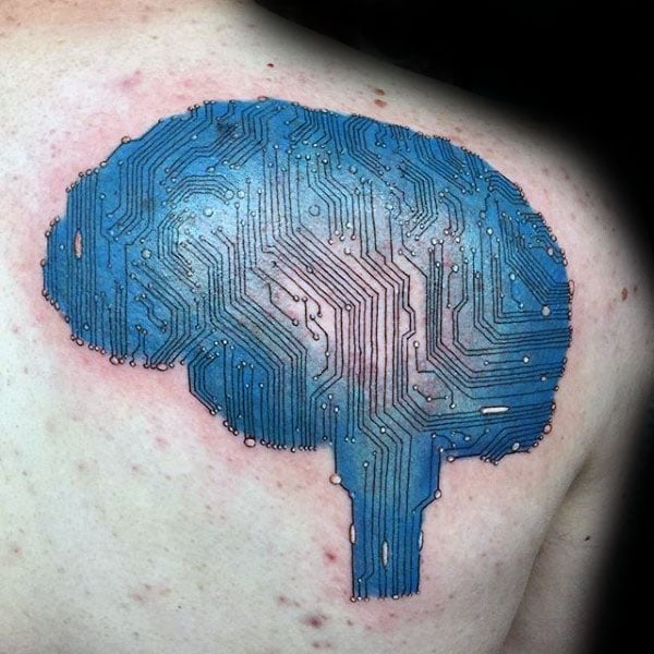 tatuaje circuito electronico 133